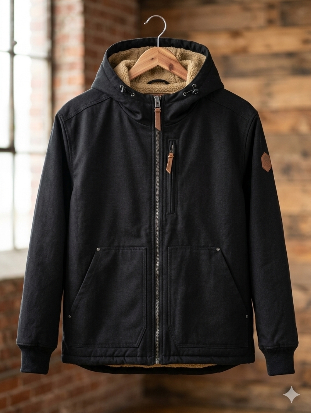 Free Country Men's Black Hooded Water Resistant XL Jacket